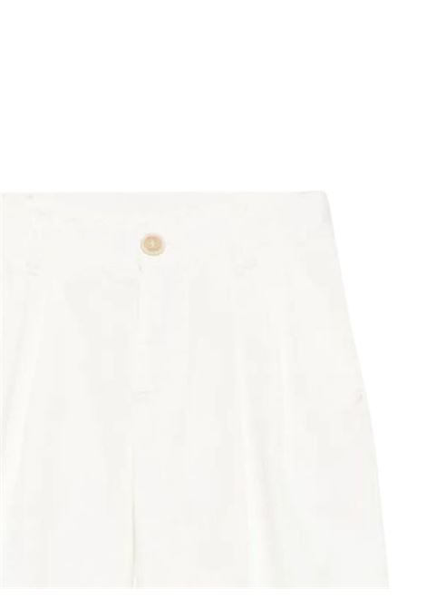 Pantalone bambino in cotone e lino Eleventy Milano | EW6Q10Z/MABIANCO